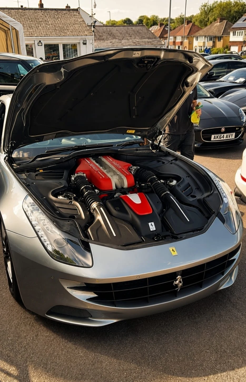 Ferrari engine bay detailing