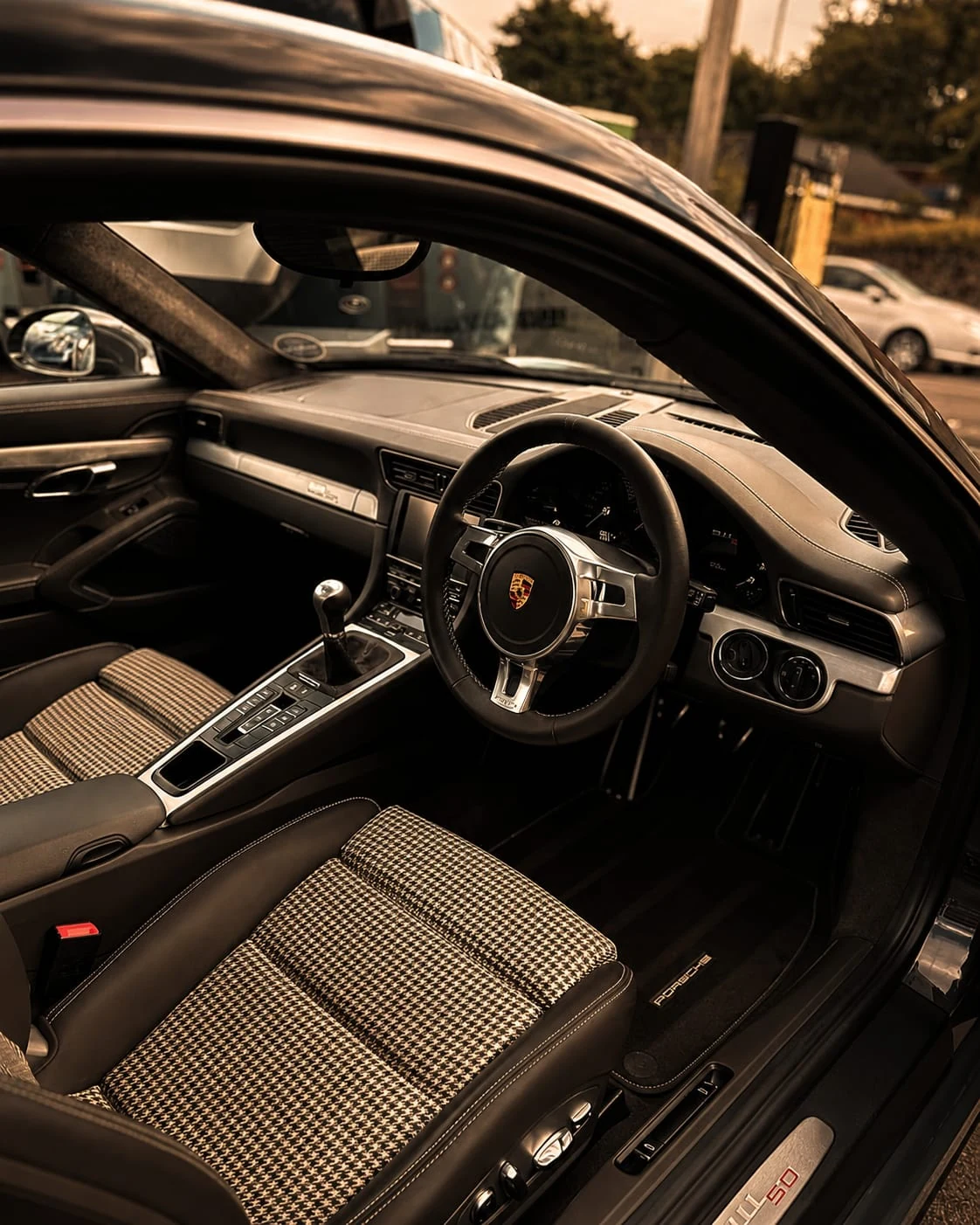 Porsche interior after detailing